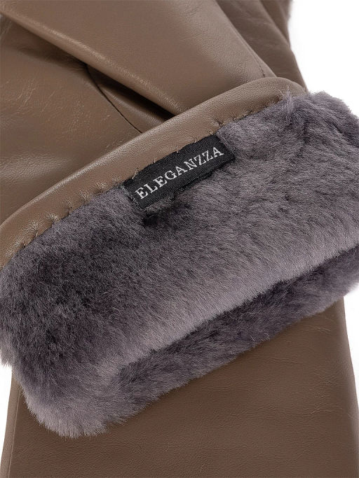 Рукавицы женские н/м крол IS129 l.taupe - Eleganzza фото 7