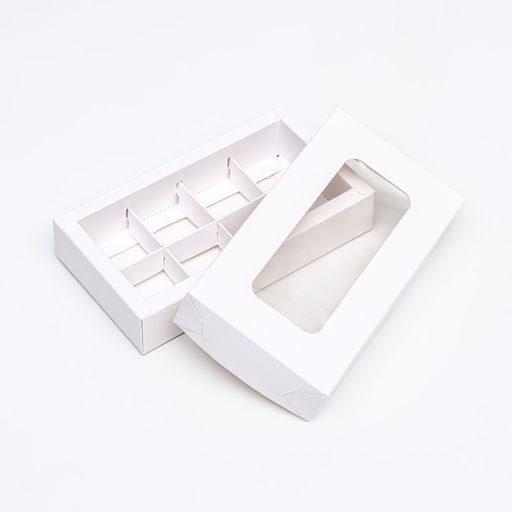 Коробка складная под 8 конфет, белая, 9,8 х 17,7 х 3,5 см - UPAK LAND фото 5