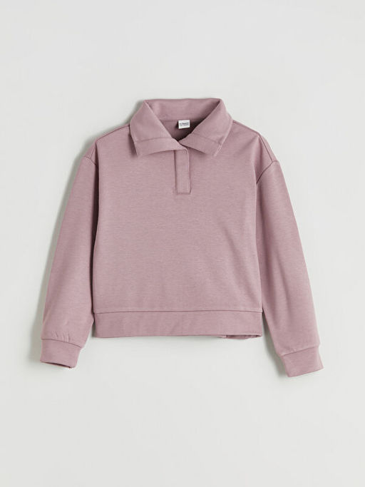 Polo Yaka K?z ?ocuk Sweatshirt ve E?ofman Alt