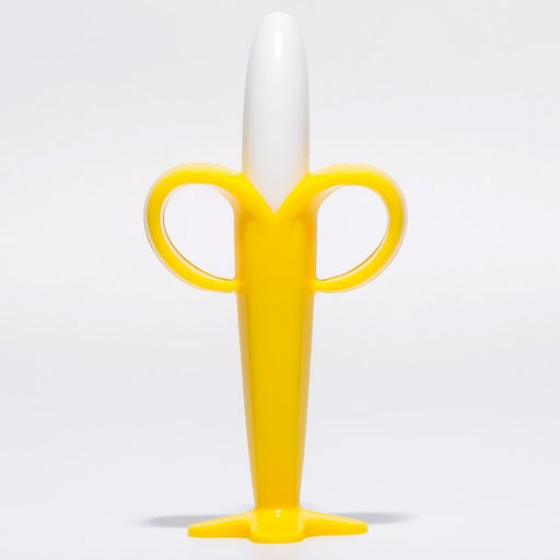 Прорезыватель - массажер для зубов Крошка Я «Банан», силиконовый, на присоске, щеточка