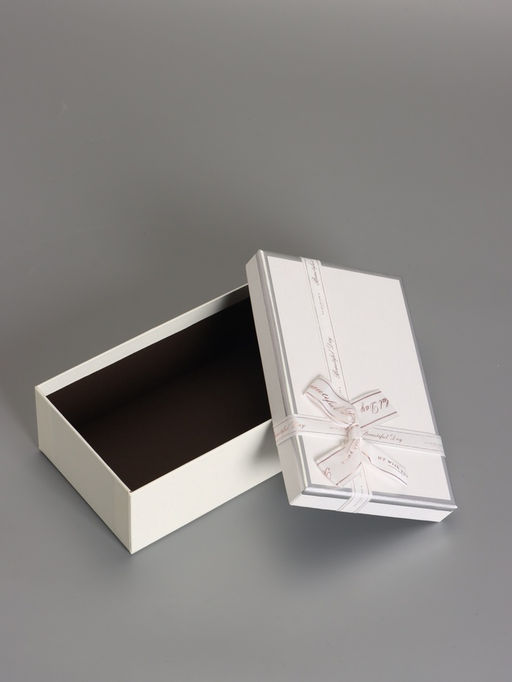 Набор подарочных коробок 3 в 1 прямоугольные с бантом, белый, 23×16×9.5; 21×14×8; 19×12×6.5 см