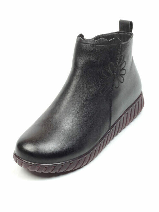 01-5507 BLACK Ботинки демисезонные (натуральная кожа, байка) - No name фото 5