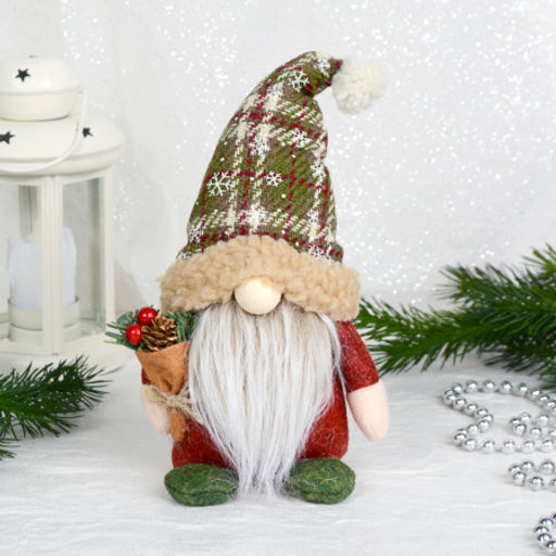 Новогоднее украшение Гном 11x8x22 см / B118 /уп 100/ - ГалеонТрейд фото 2