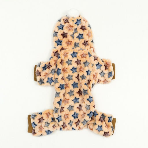 Комбинезон Звёзды с капюшоном, размер L (ДС 35 см, ОГ 45 см, ОШ 35 см), бежевый - Simaland фото 22