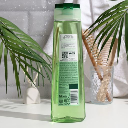 Шампунь и бальзам для волос Чистая линия 2 в 1 Фитокератин, с хмелем и репейным маслом, 400 мл