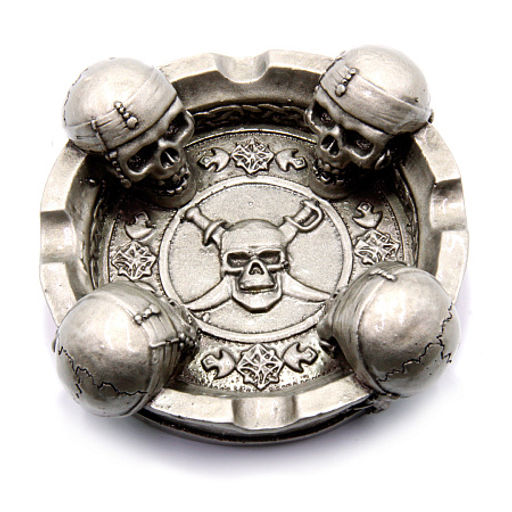 Пепельница 4 Черепа символизирует защиту от внезапной смерти d-13см ХРУПКОЕ