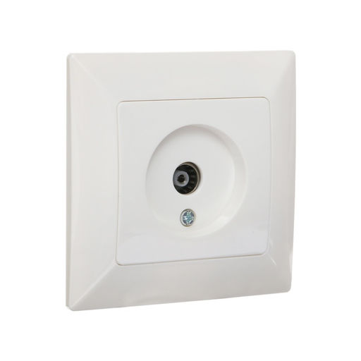 Розетка ТВ Luazon Lighting «Антей», скрытая, IP20, одноместная, белая
