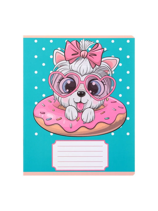 Цена за 2 шт. Комплект тетрадей из 10 штук, 12 листов в узкую линию Calligrata «Милашки с бантиком», обложка мелованная бумага, ВД-лак, блок офсет, 5 видов по 2 штуки