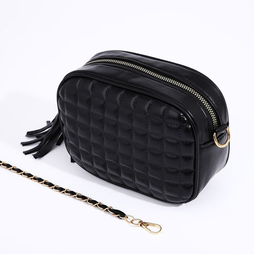 Сумка кросс-боди на молнии, цвет чёрный - Simaland фото 7