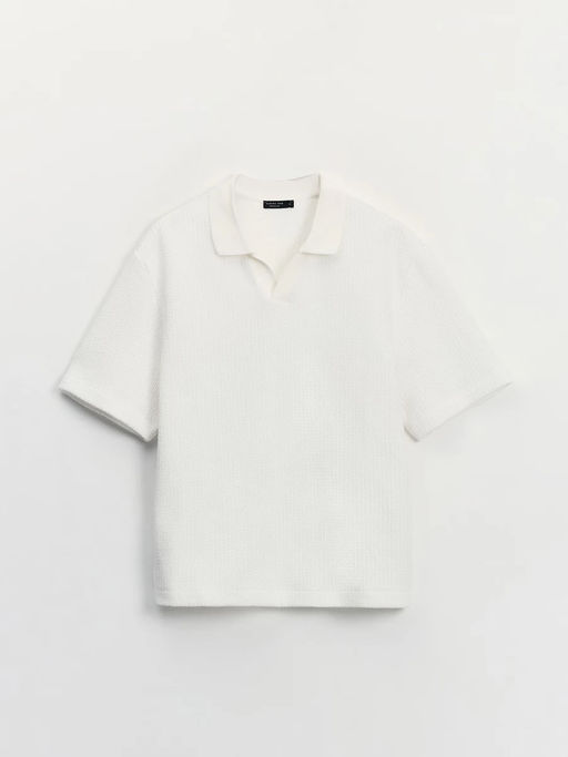 Футболка поло из фактурного хлопка / Zarina  фото 8