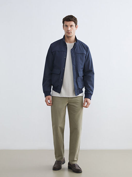 Standart Kal?p Dik Yaka Erkek Mont