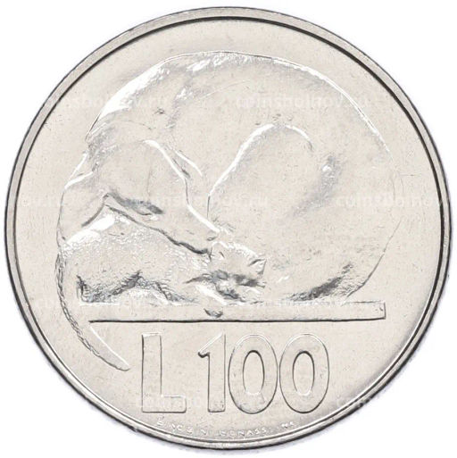 Монета 100 лир 1975 года Сан-Марино