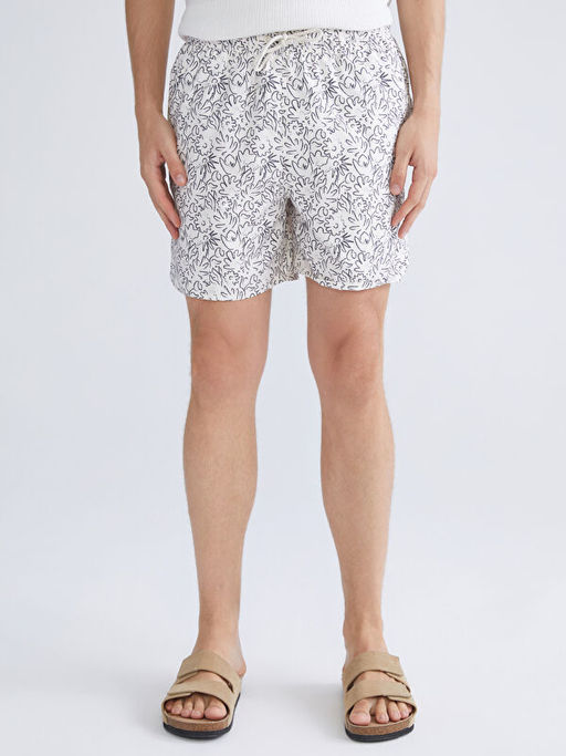 K?sa Boy Desenli Erkek Deniz ?ortu