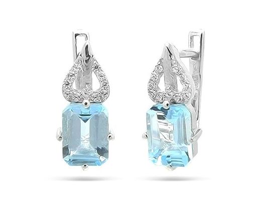 Серьги из серебра топаз, Позитив
