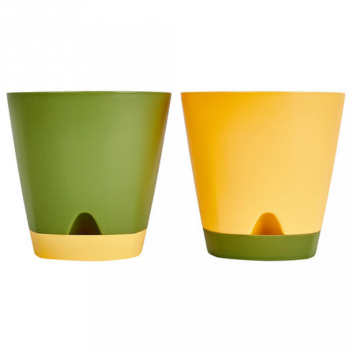 Ingreen Горшок для цветов пластмассовый Amsterdam 0,65л, д11см, h10см, с прикорневым поливом, спелая груша (Россия) - Домашняя мода фото 10