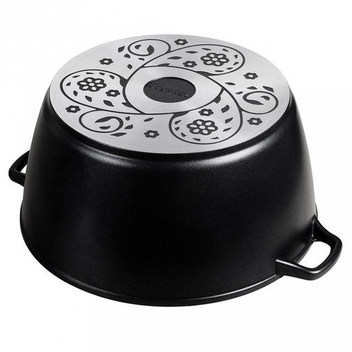 Кастрюля с антипригарным покрытием 10л, д32см "Классик", h16см, s0,4см, литые ручки, стеклянная крышка с пароотводом, форма "Классик волна", подарочная упаковка (Россия)