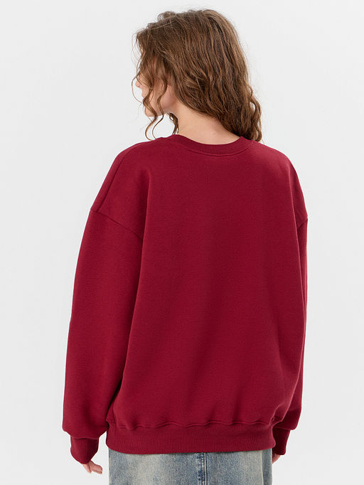 Свитшот женский бордовый с надписью You are enough - Mark formelle фото 2