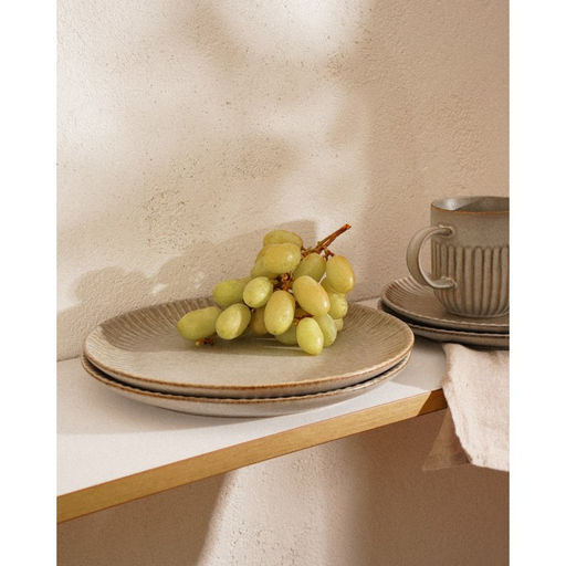 Тарелки SL Home Монти, d=21 см, набор 2 шт., фарфор, серые