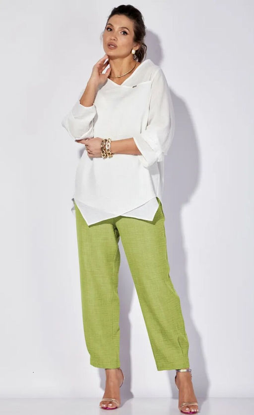 Костюм Anastasia 1101.1 белый/фисташковый