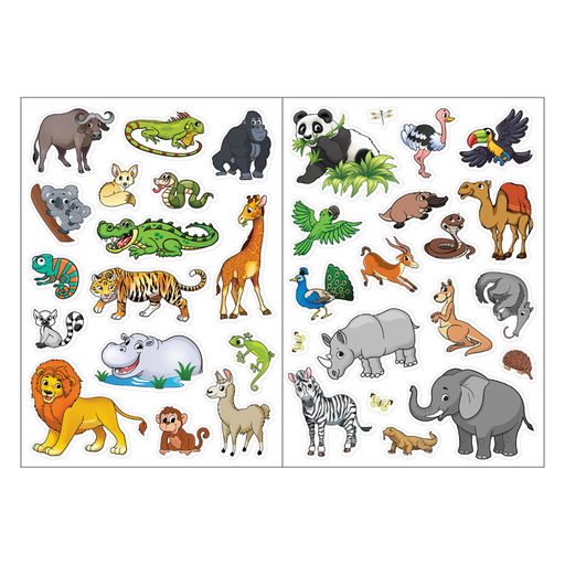 Наклейки многоразовые Животные жарких стран - Буква-Ленд фото 4