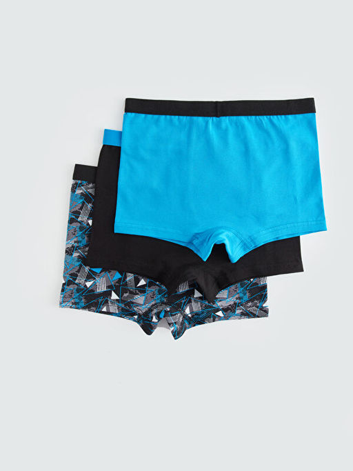 Bask?l? Erkek ?ocuk Boxer 3l? - Waikiki фото 2