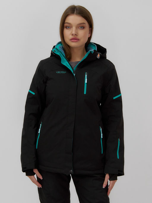 Горнолыжный костюм женский зимний черного цвета 001_1Ch - Mtforce фото 12