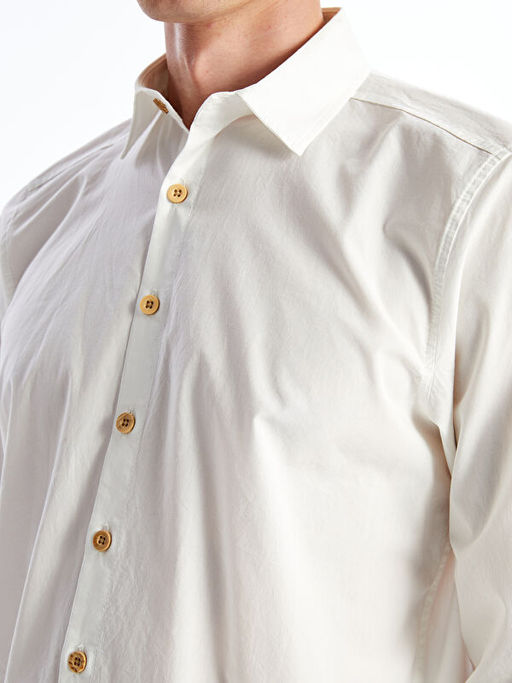 Slim Fit Uzun Kollu Poplin Erkek G?mlek