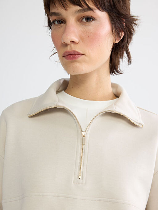 Dik Yaka Soft Touch Kad?n Sweatshirt