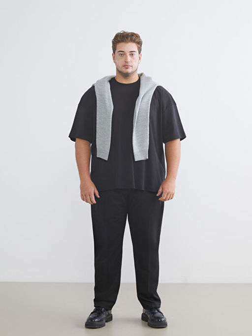 B?y?k Beden Bisiklet Yaka Erkek Ti??rt