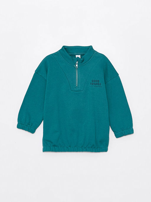 Bisiklet Yaka Uzun Kollu Erkek Bebek Sweatshirt ve E?ofman Alt 2li Tak?m - Waikiki фото 2