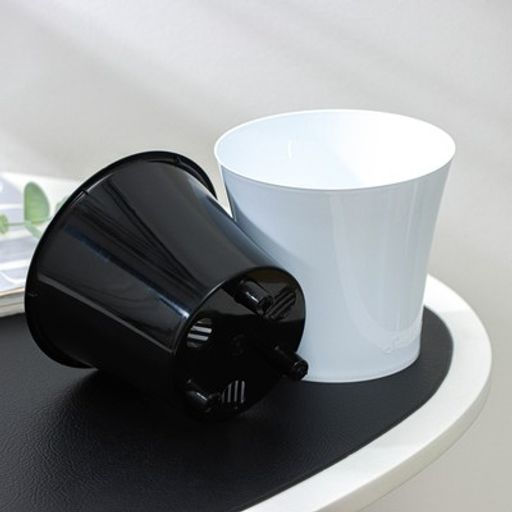 Горшок для цветов АРТЕ 0,6л Цвет белый-черный (АРТ 0,6 Б-Ч) (63) - Крассула фото 4