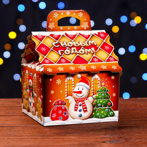 Цена за 10 шт. Подарочная коробка Пряничный 12 х 12 х 16,8 см - Simaland фото 7