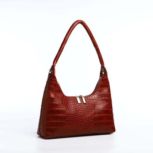 Сумка-багет на молнии, цвет бордовый - Simaland фото 3