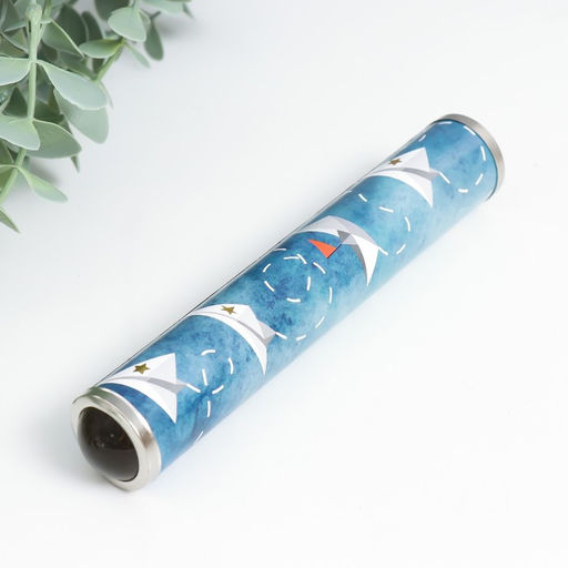 Калейдоскоп сувенирный Бумажные кораблики и самолёты серебро 17х3х3 см - Simaland фото 3