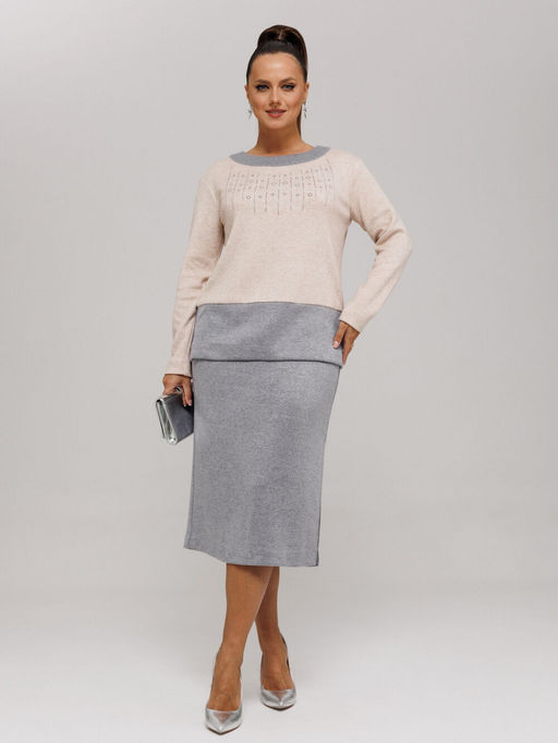 Костюм Galean Style 994 беж с серым