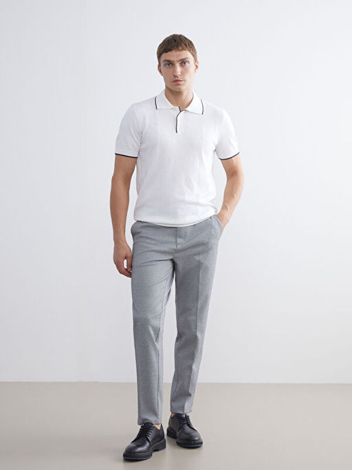 Polo Yaka K?sa Kollu Erkek Triko Kazak