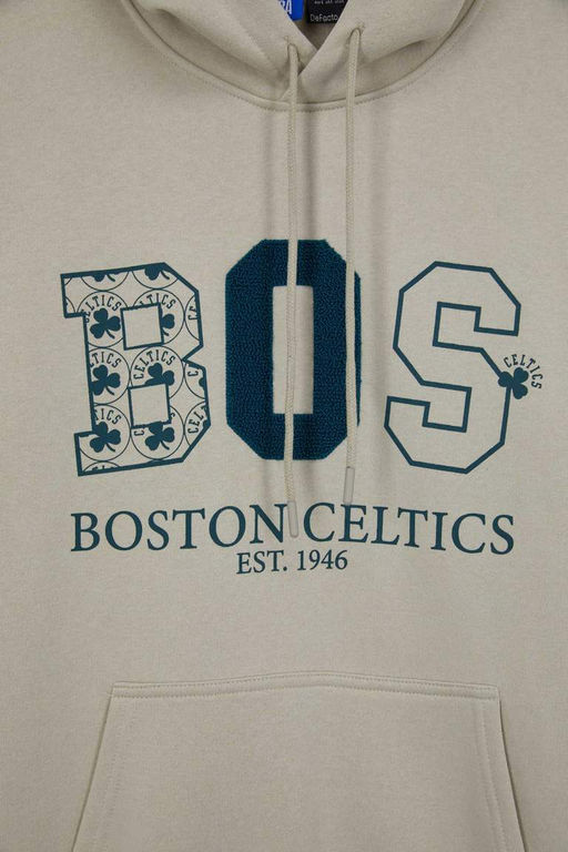 DeFactoFit NBA Boston Celtics толстая толстовка стандартного кроя с капюшоном  фото 8