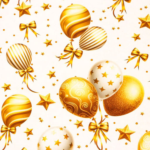 Цена за 10 шт. Бумага упаковочная глянцевая двусторонняя «Золотые шары», 100×69 см