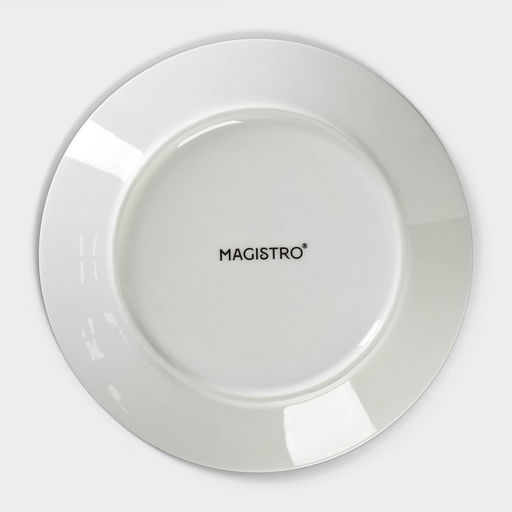 Тарелка фарфоровая пирожковая Морской бриз, d=15 см, цвет белый - Magistro фото 9