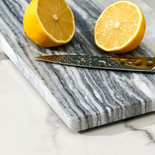 Доска для подачи Magistro Graystone, 38×18 см, из мрамора, серая