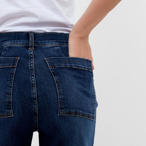 Джинсы женские палаццо MINAKU SLIM FIT, размер 44 (рост 175 см), синие