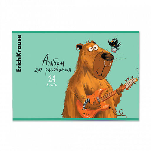 Цена за 5 шт. Альбом для рисования на скобе ErichKrause Happy Capy, А4, 24 листа_MIX-PACK  фото 4