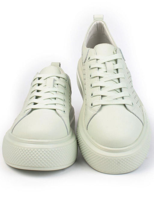 05-DXT52-3 LT. GREEN Кроссовки женские (натуральная кожа)