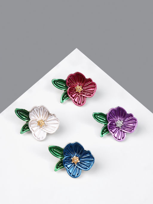 Цена за 12 шт. Брошь «Цветок» орхидея, МИКС, (неделимая фасовка 12 шт., цена за шт.)