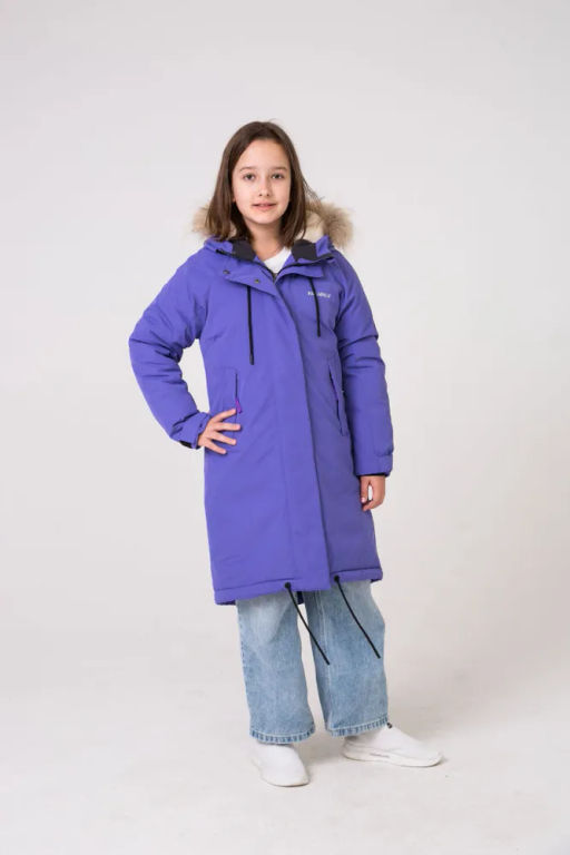 Парка зимняя подростковая для девочки синего цвета 9342S - Valianly фото 23