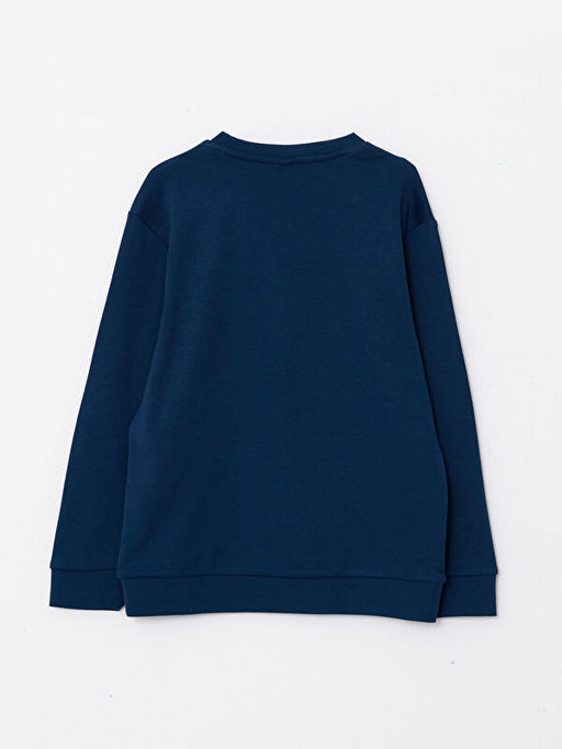 Bisiklet Yaka Bask?l? Uzun Kollu Erkek ?ocuk Ti??rt - Waikiki фото 2