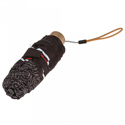 Зонт-мини механический Орнамент ткань эпонж (полиэстер) + черное УФ-покрытие, 6 лучей, д/купола 90см, 5 сложений, 17см в сложенном виде, механизм против ветра, пластмассовая ручка, цвет черный, 225гр (Китай) - Домашняя Мода фото 7