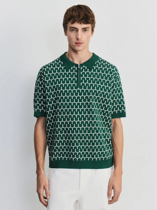 Джемпер поло из жаккарда ZR2605043305-16 / Zarina