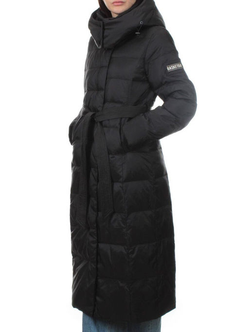 3069 BLACK Пуховик облегченный зимний женский (80% пух, 20% перо)