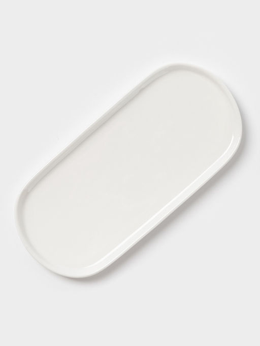 Блюдо сервировочные Magistro White Snow, 21×10×1 см, фарфор, белое